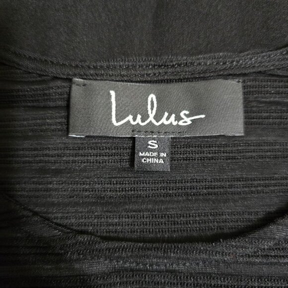 Lulus Perfect Mesh Black Bodycon Dress Sz S - Picture 7 of 9